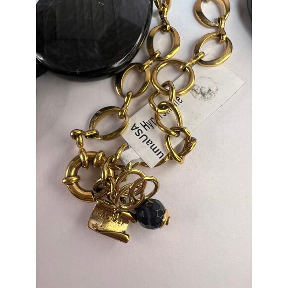 NEW Hypersthene necklace in gold over bronze - Picture 7 of 16